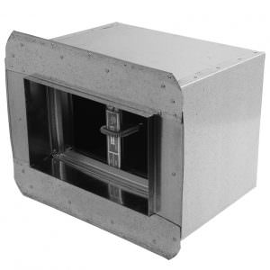 Top Mount Insulated Radiation Fire Damper Box With Flange with R4, R6 Or R8 Insulation